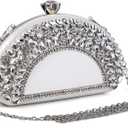 Womens Sparkly Rhinestone Glitter Clutch Purse Evening Handbag Shoulder Bag for Wedding Party Prom