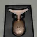 7 Color Face and Neck Massager Light Therapy, Red Light Based Facial Massager for Skin Care, Firming, Smoothing (Rose Golden)