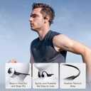 MRYTKY Bone Conduction Headphones,Open Ear Headphones Bluetooth5.4 with Mic,Wireless Headphones 10H Playtime, Waterproof Sport Headphone Suitable for Running,Cycling, Outdoor Sports Black