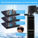 Aquarium Filter for 55-150 Gallons Tank, Internal Fish Tank Filter, Powerful Pump Submersible for Large Fish Tanks, Turtle Tanks, Kois Aeration Deodorization Wave Making Decontamination Filter System