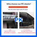 PC Blue Polycarbonate Roof Panels, 1.2mm, 2.616.4ft (0.85M)