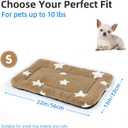 Mora Pets Cat Bed for Indoor Cats Washable Dog Crate Pad Cute Star Dog Bed Mat for Small Dogs Pet Kennel Pad for Cage Soft Flat Puppy Kitten Cushion for Sleeping Anti-Slip Brown 22 x 13