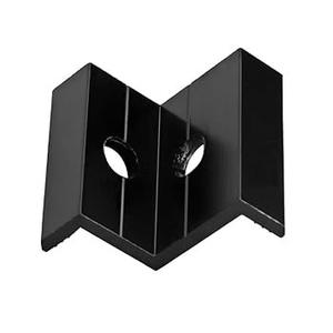 Anbte 5pcs Solar Panel End Clamp for Standard Unistrut, Aluminum 30mm/35mm Solar Panel Brackets with Nuts Bolts, Solar Panel Mounting Kit for Metal Roof, Tin Roof, Flat Roof, Sheet Roof, Black