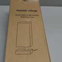 Touch Control Table Lamp Bedside 3 Way Dimmable Touch Desk Lamp Modern Nightstand Lamp with Square Fabric Lamp Shade Simple Night Light for Bedroom Living Room Office, Led Bulb Included