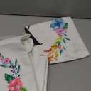 Okuna Outpost Set of 2 Reusable Monogram Letter X Personalized Canvas Tote Bags for Women, Floral Design (29 Inches)