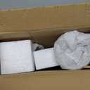 NIKKY HOME Rustic Pillar Candle Holder Set of 3 - Farmhouse Wood Candlestick Stand for Mantle, Fireplace, Dining Table Centerpieces, Distressed White