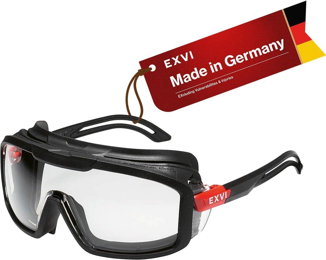 SG200 Safety Glasses Anti-Fog & Scratch-Resistant, Flexible Rubber Gasket for Protection Against Liquids & Particles, UV400 Protection, Adjustable Ergonomic Fit