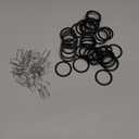 60 Pcs Metal Curtain Rings with Eyelet & Drapery Hooks, 30 mm Internal Diameter, Black