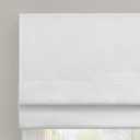 Eclipse Kylie Total Privacy Blackout Cordless Lined Window Roman Shade for Living Room, 35 in x 64 in, White, 9.25"W x 38.98"H
