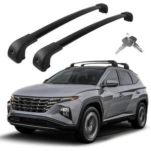 Roof Rack Cross Bars Compatible with Hyundai Tucson SE SEL N Line Limited NX4 2016-2025, Adjustable Aluminum Heavy Duty 300LBS Anti-Theft Lock Cargo Carrier Rooftop Crossbar for Bike,Snowboard,Luggage