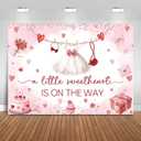 Sweetheart Baby Shower Backdrop 7x5ft Valentines Baby Shower Party Decorations Background A Little Sweetheart is On The Way Banner Photo Booth Props