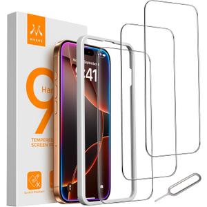 Clear Case and Screen Protector (3 Pack) for iPhone 16 Pro Max 6.9", Military-Grade Drop Protection, Shockproof