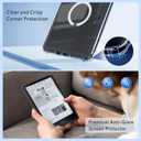 CoBak 3 in 1 Magnetic Clear Case with Ring Grip & Anti-Glare Screen Protector for 7" Kindle Paperwhite 2024 (12th Gen) & Colorsoft, Compatible with iPhone MagSafe, for Belkin/Anker Wireless Charging.