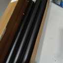 AIZESI Heavy Duty Tension Curtain Rod 40-113" Adjustable No Drill, Black