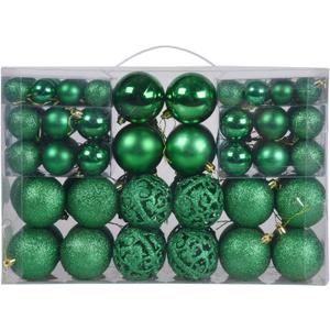 Christmas Balls Tree Ornaments, Shatterproof Christmas Decorations Set with Reusable Hand-held Gift Package for Holiday Xmas Tree Decor (100, Green)