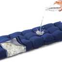 Bench Cushion for Outdoor Furniture, 48x18x5 Inch, Waterproof Outdoor Bench Cushion, Tufted Bench Seat Cushion, Fade-Resistant Bench Pillow, Patio Bench Pad for Outdoor/Indoor Chair, Navy Blue