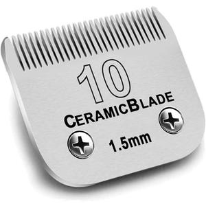 Audoc 1Pack 10 Blade Dog Groomg Blades Compatible with Pet Clipper/Oster A5/Wahl KM Series Dog Clipper,Ceramic Blade & Stainless Steel Blade (#10+30+40)