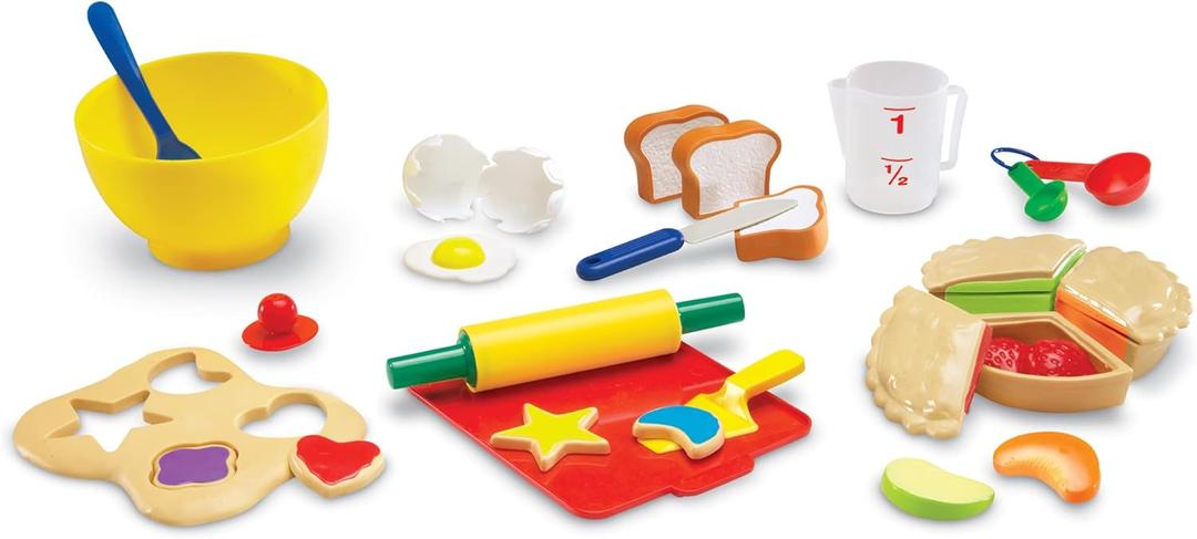 Learning Resources Pretend & Play Bakery Set - 31 Pieces, Ages 3+, Toddlers Bakery Toys, Preschool Food Kitchen for Kids, Gifts for Boys and Girls