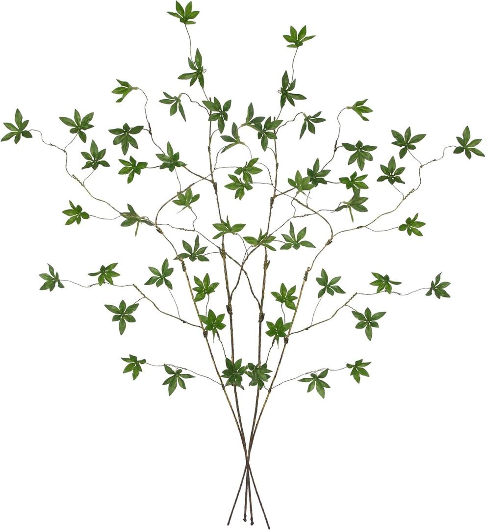 4 Pcs Faux Branches for Vase Filler Artificial Greenery Stems Plants 34.7" Fake Ficus Twig and Branches Plants for Home Office Party Wedding Shop Decoration