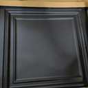 Art3d PVC Ceiling Tiles, 2'x2' Plastic Sheet in Black (12-Pack)