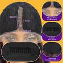 KOME Brown Mixed Synthetic Lace Front Wig,Beginner Friendly Wigs T Part Glueless Long Curly Wavy Wigs With Bangs for Women Cosplay Daily Use 28IN(#TT4/6164)