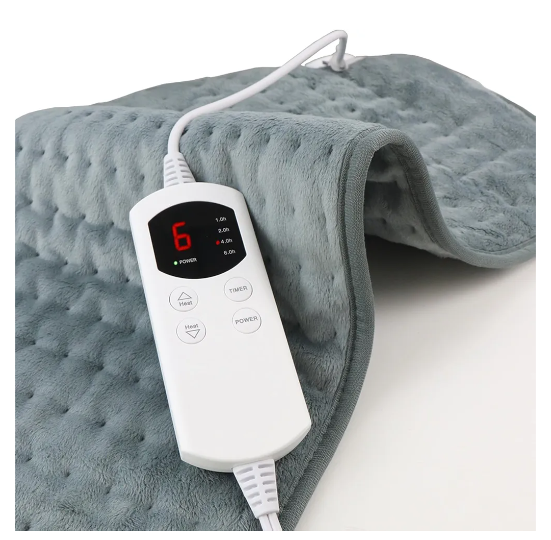 Heating Pad for Back Pain Relief Period Cramp,6 Heat Settings & 4 Timer Auto Shut Off,Soft 12" x24" Electric Heat Pad for Neck Shoulders