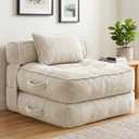Folding Sofa Bed, Convertible Sleeper Chair with Pillow, Single