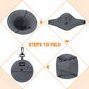 Waterproof Bucket Hat for Women Men Rain Hat Wide Brim Packable Sun Hat UV Protection Summer Beach Fishing Hiking Safari Hat (One Size, Grey)