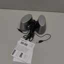 Amazon Basics Stereo 2.0 Speakers for PC or Laptop with Volume Control, 3.5mm Aux input, USB-Powered, 1 Pair, Silver