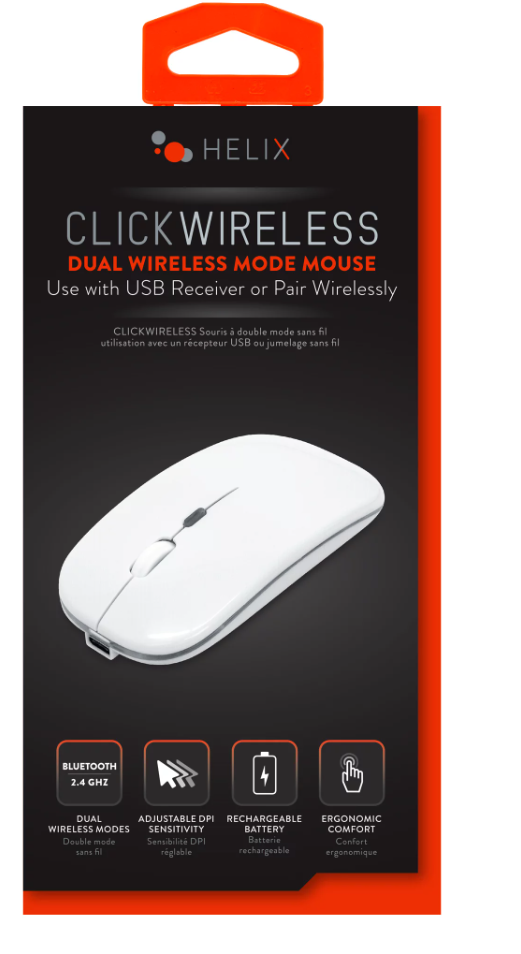 Helix Dual Wireless Mode Mouse - White