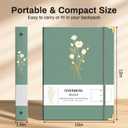 Aesthetic 3 Ring Binder 1 Inch Cute Three Round Rings Binders with Dividers Suitable for 8.5 x 11 Letter Size Paper Loose Leaf Binder with 2 Pockets for School Work