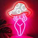Artlast Mushroom Neon Sign Sexy Lady Neon Light Goddess LED Sign Art Wall Decor for Bedroom Party Hotle Man Cave Home Bar Best Gifts for Girlfriend