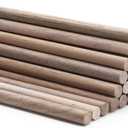 Wenqik 24 Pcs Wooden Dowel Rods 1/4 x 12 Inch Walnut Dowel Rod Sticks for Crafts Round Unfinished Wood for Crafting Woodworking Building Material