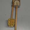 Bottle Brushes with Natural Bristles, 13-3/4 Inch Long Wood Handle Bottle Brush Cleans and Scrubs Wide Mouth Jars, Glasses, Vases, Mugs and Pitchers, Sisal + Horsehair Bristles 2 Pack