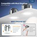 Amico 5/6 inch 5CCT LED Recessed Lighting 6 Pack, 12W=100W, 950LM Adjustable Can Lights, 2700K/3000K/4000K/5000K/6000K Selectable, Dimmable, IC & Damp Rated, Retrofit Installation - ETL & FCC