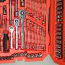 CRAFTSMAN Mechanic Tool Set 189 Pcs, 1/4, 3/8, 1/2 Socket Set with 72 Tooth Low Profile Ratchet, Steel 6 and 12 point Sockets, Wrenches, Hex Keys, Deep Sockets, Bits, Metric and SAE (CMMT12134)