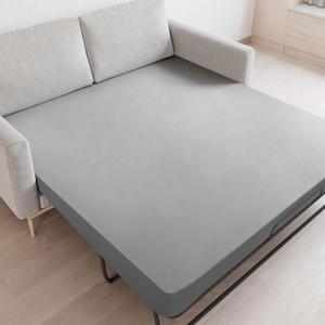 Sofa Bed Queen Sheets Only, Queen Sleeper Sofa Sheet 60" X 74" with 8" Deep Pocket, Bed Mattress Sheets Stretchable Breathable Jersey Knit Cover, 1 Pack, Gray