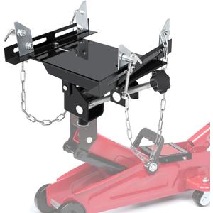 Transmission Jack Adapeter, 1100lbs Gearbox Removal Adaptor for Hydraulic Floor Jack Conversion with 1.17" Removable Saddle Shaft and Double Safety Chains
