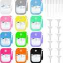 Jolbndcv 12 Pack Card Spray Bottle 38ml Portable Perfume Spray Bottle Mini Card Shape Reusable Sprayer Bottle Refillable Empty Bottles with Hook Funnels, Droppers