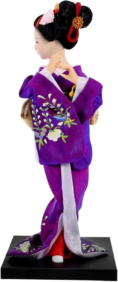 IMIKEYA Japanese Geisha Doll Collectible Figurine - Elegant Asian Geisha Statue with Traditional Kimono - Tabletop Decoration for Home or Office Unique Idea