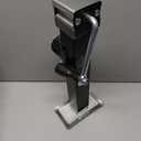 NBJINGYI Heavy Duty 5000LB Trailer Jack - 10" Lift, Pipe Mount Swivel Jack with Lock Pin, Square Tube Mount, Side Wind Handle & Foot Plate, Black Coating.