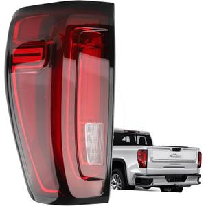 LED Type Tail Light Assembly Compatible with 2019-2024 GMC Sierra 1500 2500 HD 3500 HD, Left Driver Side Taillights Rear Lamp Brake Light Replace 86820473 84968740 GM2800310