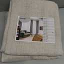 YoungsTex Linen Semi Sheer Curtains 63 Inch Length 2 Panels for Living Room - Light Filtering Drapes with Bronze Grommet Beige Window Treatments for Country Office Bedroom, 52 X 63 Inch (Natural)