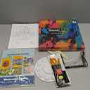 Watercolor Paint Set with 18 Large Paints (24ml&50ml) - More Blending, Painting Kit with Table Easel, Pre-Drawn & Blank Canvas, Watercolor Papers, Brushes, Palette, Art Supplies for Beginners Young Artists