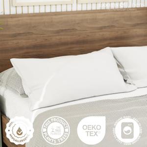 King Size Pillow  20 x 36 Sleeping Pillow Insert for Bedroom by Looms and Linens - Hypoallergenic Pillow Inserts Down Alternative
