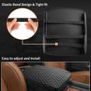Shademax Center Console Cover for Dodge Ram 1500 2026 2025-2019, Armrest Cushion Pad Cover for 5th Ram 1500 2500 3500 Accessories Arm Rest Cushion Leather Bucket Seat Console Protector Anti-Scratch