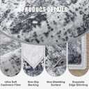 5x7 Area Rug Living Room Rug: Washable Modern Abstract Soft Thin Rug Indoor Floor No Slip Stain Resistant Carpet for Bedroom Dining Room Farmhouse Nursery Home Office - Dark Black