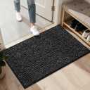 BEQHAUSE 2x3 Entryway Rug Indoor Door Mat Non-Slip Washable, Hallway Rugs Absorbent & Stain Resistant Hall Carpet Runner Rugs for Entryway, Front Door Floor Mats Laundry Room Rugs for Entry, Black