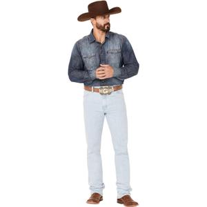 Wrangler Mens Cowboy Cut Active Flex Slim Fit Jeans (34W x 30L, Bleach)