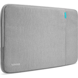 tomtoc 360 Protective Laptop Sleeve for 13-inch New MacBook Air M4/A3240 2025, M3/A3113, M2/A2681 M1/A2337 A2179 A1932, 13-inch MacBook Pro M2/A2686 M1/A2338, Water-Resistant Computer Case Bag (Gray)